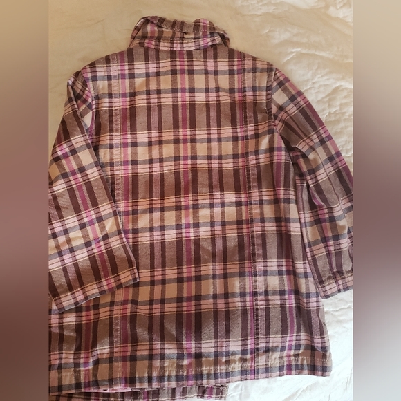 Oshkosh Toddler Jacket, 18 mo, Pink Plaid, lined with polkadots - Picture 4 of 4